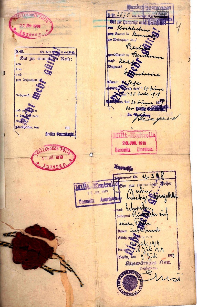 Дипломатичний паспорт Костя Лоського. 16 вересня 1918 р.