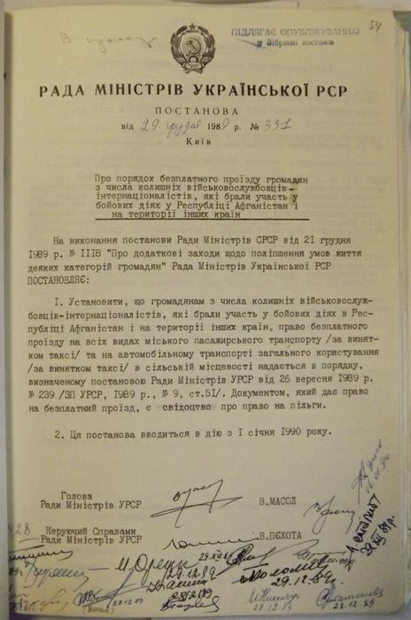 Постанова Ради Міністрів Української РСР № 33