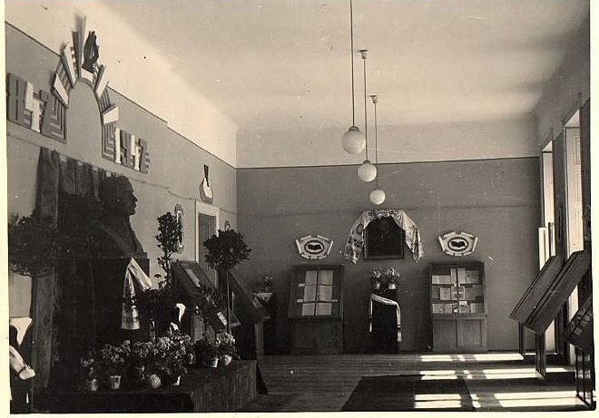 Загальний вигляд виставки про діяльність Миколи Лисенка. 1942 р.