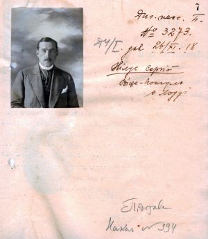 Дипломатичний паспорт консула Сергія Нілуса. 26 листопада 1918 р.