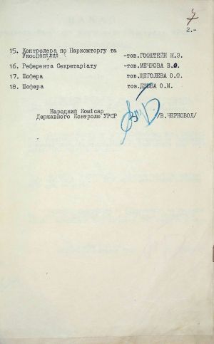 Наказ № 83 по особовому складу Народного комісара державного контролю УРСР.  24 червня 1941 р.