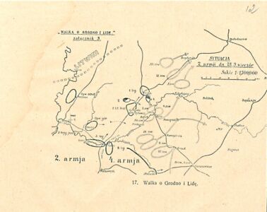 Мапа боїв за мм. Гродно і Ліду. 28 вересня 1920 р.