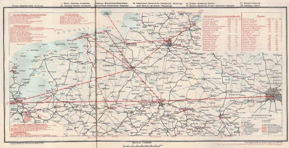 Сторінки з Великого атласу повітряного руху Європи (німецькою мовою). 1927-1928 р.