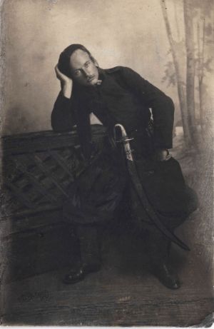 Фотокартка полковника П. Дяченка, командира кінного полку Чорних Запорожців від 20 червня 1919 р.