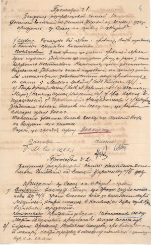 Протоколи 1-16 засідань Комісії по розподіленню допомоги голодуючим у Великій Україні при Українському громадському комітеті в ЧСР. 29 червня 1923 р. - 19 червня 1924 р.