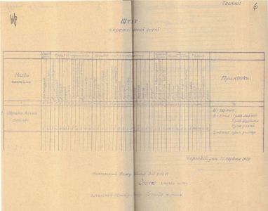 Документи Начальної команди Галицької армії: штат окремої кінної сотні. 16 червня 1919 р.