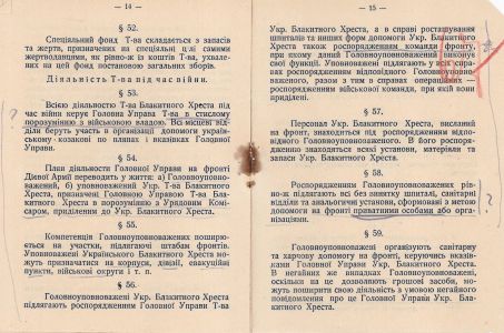 Статут Українського товариства Блакитного Хреста. 1921 р.